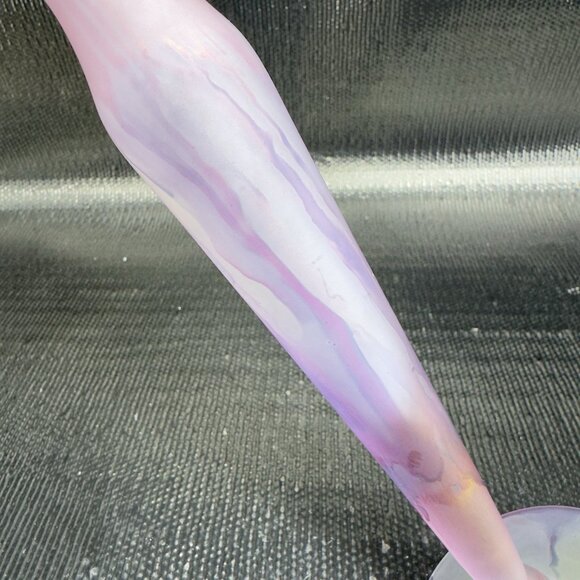 Deco Art Designs Canada Hand Crafted Art Glass Vase Multicolored Swung Vase VTG - Picture 10 of 12